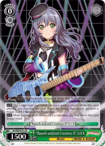 "Rausch und/and Craziness II" LOCK (BD/WE34-E12 R), Morfonica x RAISE A SUILEN — Weiß Schwarz card price