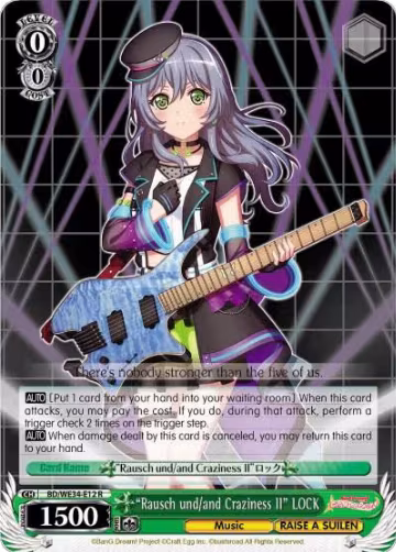 "Rausch und/and Craziness II" LOCK (Parallel Foil) (BD/WE34-E12 R), Morfonica x RAISE A SUILEN — Weiß Schwarz card price