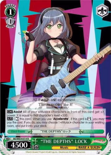 "THE DEPTHS" LOCK (Parallel Foil) (BD/WE34-E14 R), Morfonica x RAISE A SUILEN — Weiß Schwarz card price