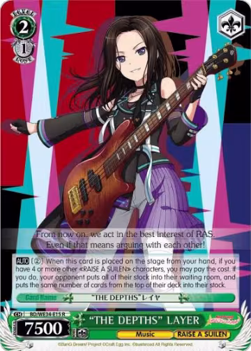 "THE DEPTHS" LAYER (Parallel Foil) (BD/WE34-E15 R), Morfonica x RAISE A SUILEN — Weiß Schwarz card price