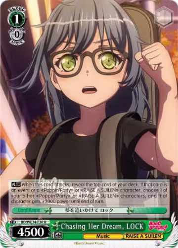 Chasing Her Dream, LOCK (BD/WE34-E20 U), Morfonica x RAISE A SUILEN — Weiß Schwarz card price
