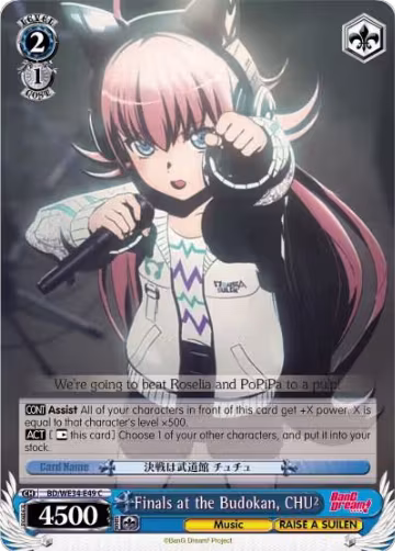 Finals at the Budokan, CHU² (Parallel Foil) (BD/WE34-E49 C), Morfonica x RAISE A SUILEN — Weiß Schwarz card price