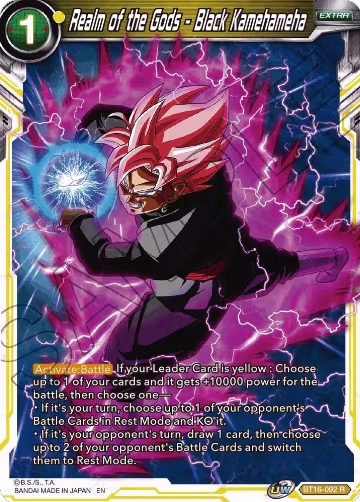Realm of the Gods - Black Kamehameha (BT16-092), Realm of the Gods — DB Super card price