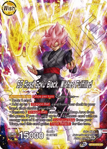 Zamasu // SS Rose Goku Black, Wishes Fulfilled (BT16-072), Realm of the Gods — DB Super card price