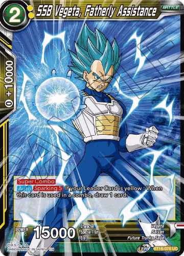 SSB Vegeta, Fatherly Assistance (BT16-078), Realm of the Gods — DB Super card price