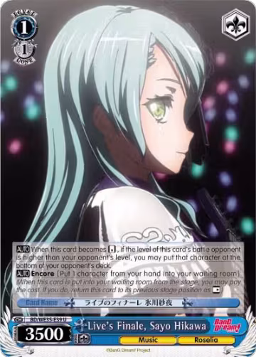 Live's Finale, Sayo Hikawa (Parallel Foil) (BD/WE35-E39 U), Poppin’Party x Roselia — Weiß Schwarz card price
