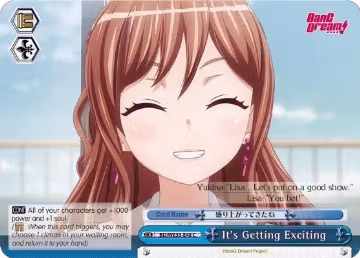 It's Getting Exciting (Parallel Foil) (BD/WE35-E48 C), Poppin’Party x Roselia — Weiß Schwarz card price