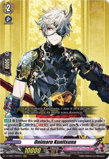 Onimaru Kunitsuna (D-TB01/004EN), D-TB01: Touken Ranbu -ONLINE- 2021 — Vanguard card price