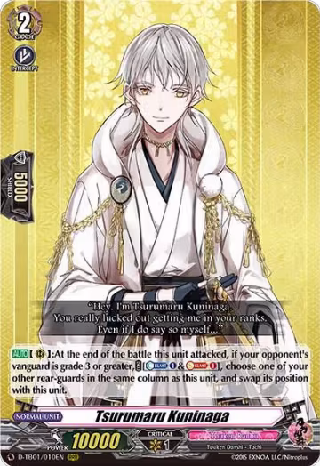 Tsurumaru Kuninaga (D-TB01/010EN), D-TB01: Touken Ranbu -ONLINE- 2021 — Vanguard card price