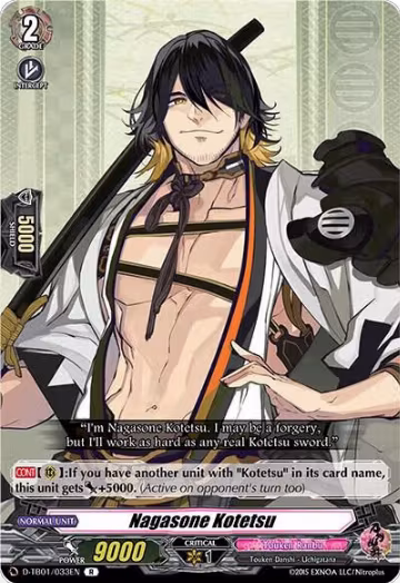 Nagasone Kotetsu (D-TB01/033EN), D-TB01: Touken Ranbu -ONLINE- 2021 — Vanguard card price