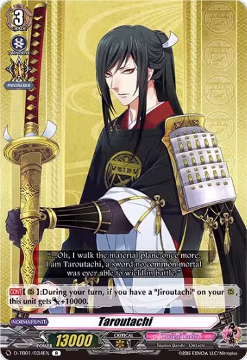 Taroutachi (D-TB01/034EN), D-TB01: Touken Ranbu -ONLINE- 2021 — Vanguard card price