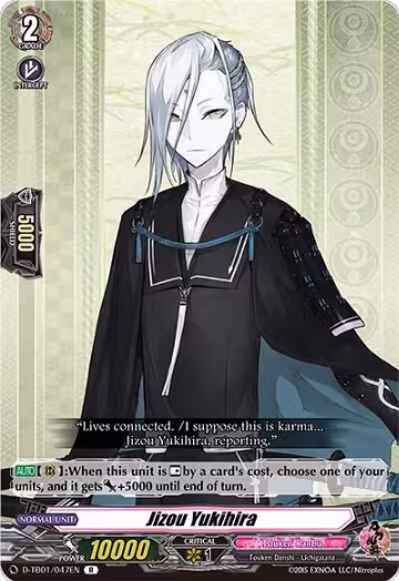 Jizou Yukihira (D-TB01/047EN), D-TB01: Touken Ranbu -ONLINE- 2021 — Vanguard card price