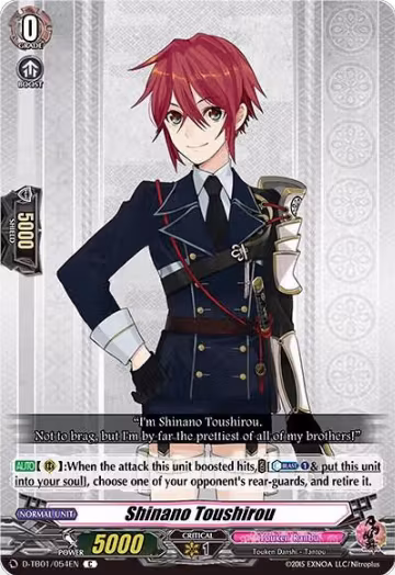 Shinano Toushirou (D-TB01/054EN), D-TB01: Touken Ranbu -ONLINE- 2021 — Vanguard card price