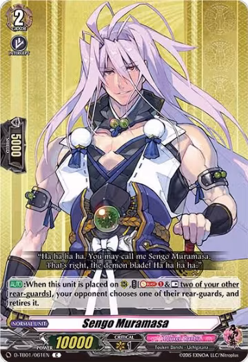 Sengo Muramasa (D-TB01/061EN), D-TB01: Touken Ranbu -ONLINE- 2021 — Vanguard card price