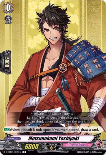 Mutsunokami Yoshiyuki (D-TB01/069EN), D-TB01: Touken Ranbu -ONLINE- 2021 — Vanguard card price