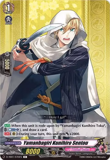 Yamanbagiri Kunihiro Sentou (D-TB01/070EN), D-TB01: Touken Ranbu -ONLINE- 2021 — Vanguard card price