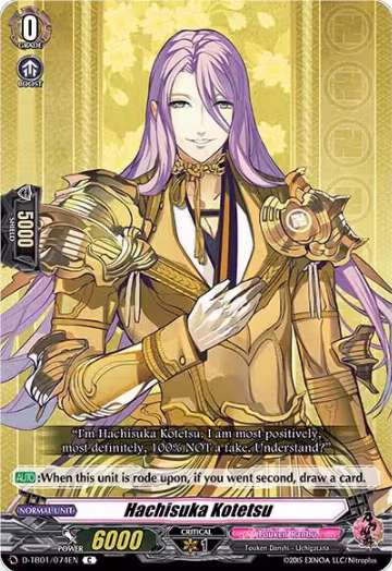 Hachisuka Kotetsu (D-TB01/074EN), D-TB01: Touken Ranbu -ONLINE- 2021 — Vanguard card price