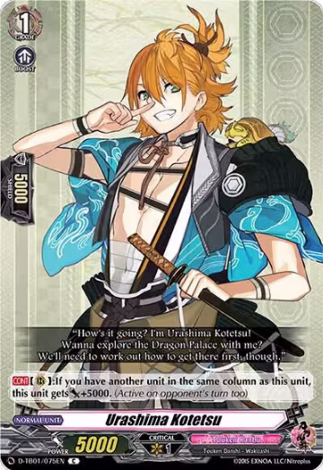 Urashima Kotetsu (D-TB01/075EN), D-TB01: Touken Ranbu -ONLINE- 2021 — Vanguard card price