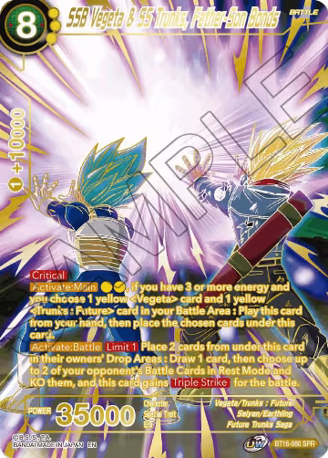 SSB Vegeta & SS Trunks, Father-Son Bonds (SPR) (BT16-080), Realm of the Gods — DB Super card price