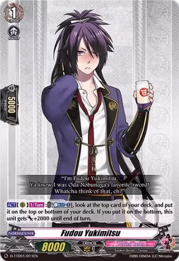 Fudou Yukimitsu (D-TTD01/011EN), D-TTD01: Touken Ranbu -ONLINE- 2021 — Vanguard card price