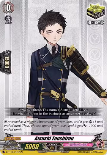 Atsushi Toushirou (D-TTD01/012EN), D-TTD01: Touken Ranbu -ONLINE- 2021 — Vanguard card price