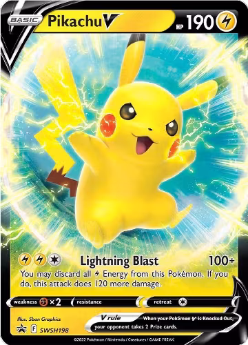 Pikachu V - SWSH198 (SWSH198), Sword & Shield Promo Cards — Pokémon card price