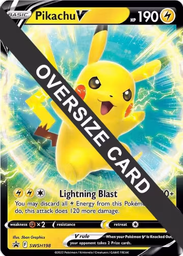 Pikachu V - SWSH198 (SWSH198), Jumbo Cards — Pokémon card price