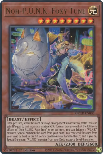 Noh-P.U.N.K. Foxy Tune (GRCR-EN005), The Grand Creators — Yu-Gi-Oh! card price