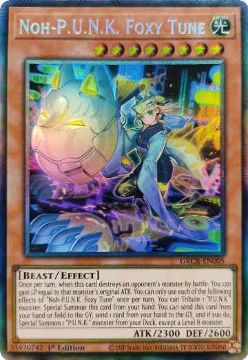 Noh-P.U.N.K. Foxy Tune (CR) (GRCR-EN005), The Grand Creators — Yu-Gi-Oh! card price