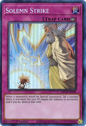 Solemn Strike (CR) (GRCR-EN059), The Grand Creators — Yu-Gi-Oh! card price