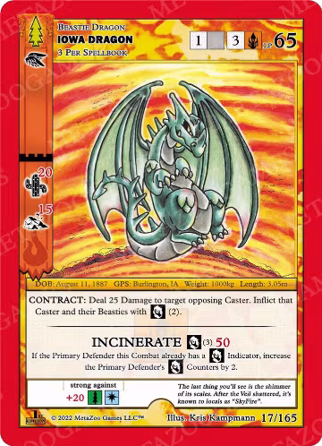 Iowa Dragon (17/165), Wilderness: First Edition — MetaZoo card price