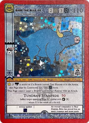 Babe The Blue Ox (Pin Club Cryptid Nation Mystery Collection) (3/10), Miscellaneous Promos — MetaZoo card price