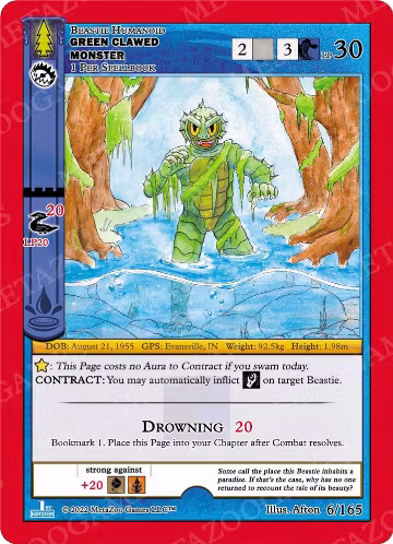 Green Clawed Monster (6/165), Wilderness: First Edition — MetaZoo card price