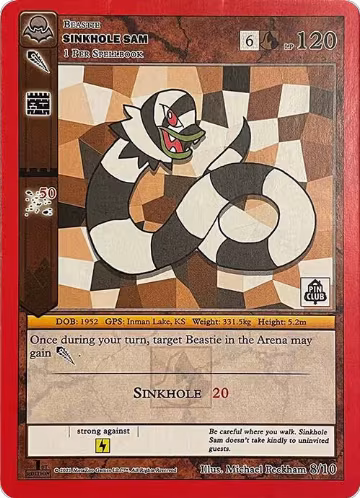 Sinkhole Sam (Pin Club Cryptid Nation Mystery Collection) (8/10), Miscellaneous Promos — MetaZoo card price