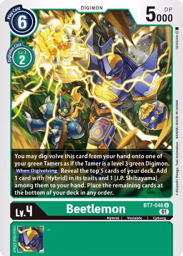 Beetlemon (BT7-046 U), Next Adventure — Digimon card price