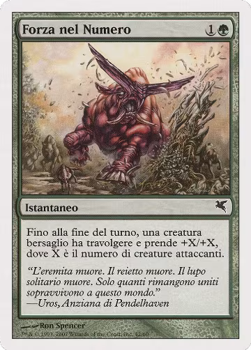 Strength in Numbers (Italian) - "Forza nel Numero" (J42) (J42), Magic Encyclopedia 2005 (Salvat/Hachette) — Magic card price