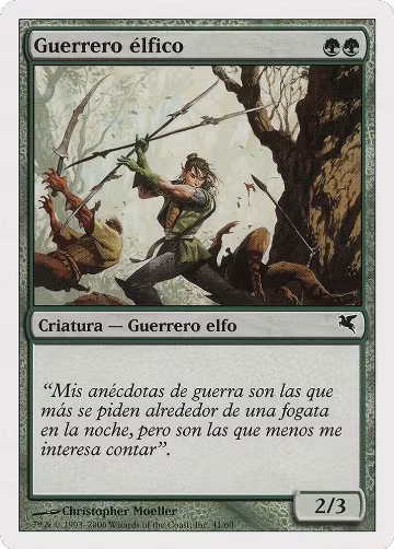 Elvish Warrior (Spanish) - "Guerrero elfico" (B41) (B41), Magic Encyclopedia 2005 (Salvat/Hachette) — Magic card price