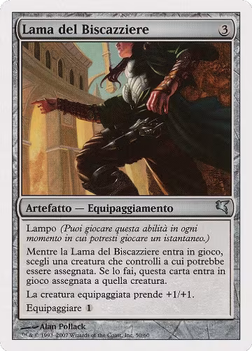 Grifter's Blade (Italian) - "Lama del Biscazziere" (L50) (L50), Magic Encyclopedia 2005 (Salvat/Hachette) — Magic card price