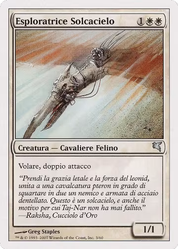 Skyhunter Skirmisher (Italian) - "Esploratrice Solcacielo" (L3) (L3), Magic Encyclopedia 2005 (Salvat/Hachette) — Magic card price