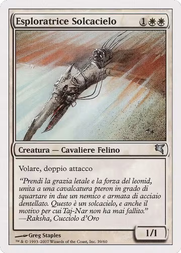 Skyhunter Skirmisher (Italian) - "Esploratrice Solcacielo" (L39) (L39), Magic Encyclopedia 2005 (Salvat/Hachette) — Magic card price