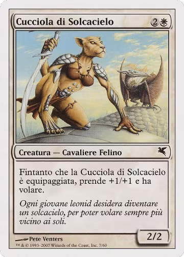 Skyhunter Cub (Italian) - "Cucciola di Solcacielo" (L7) (L7), Magic Encyclopedia 2005 (Salvat/Hachette) — Magic card price