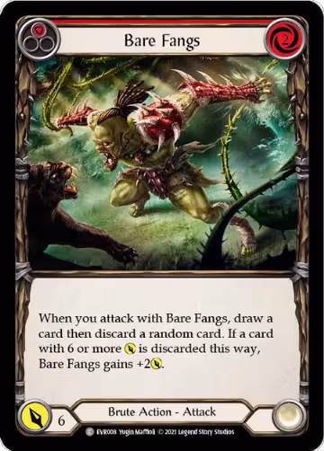 Bare Fangs (Red) (EVR008), Everfest — Flesh & Blood card price