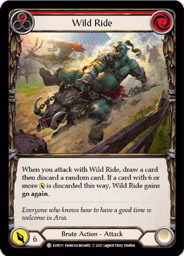 Wild Ride (Red) (EVR011), Everfest — Flesh & Blood card price