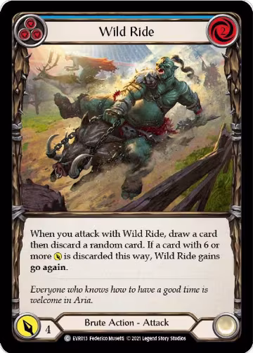 Wild Ride (Blue) (EVR013), Everfest — Flesh & Blood card price
