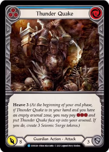 Thunder Quake (Blue) (EVR026), Everfest — Flesh & Blood card price