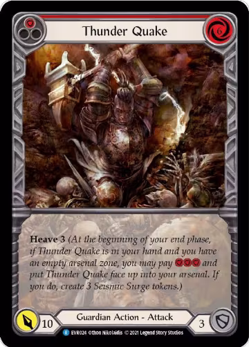 Thunder Quake (Red) (Extended Art) (EVR024), Everfest — Flesh & Blood card price