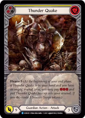 Thunder Quake (Yellow) (Extended Art) (EVR025), Everfest — Flesh & Blood card price