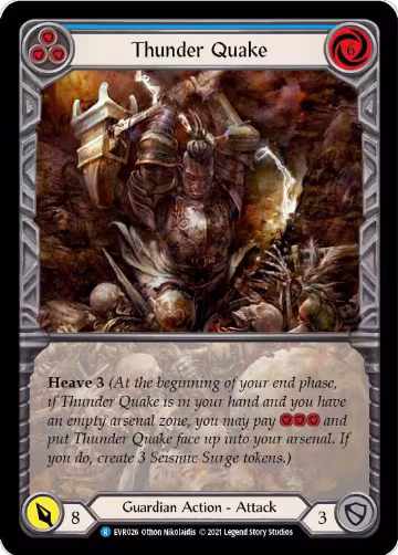 Thunder Quake (Blue) (Extended Art) (EVR026), Everfest — Flesh & Blood card price