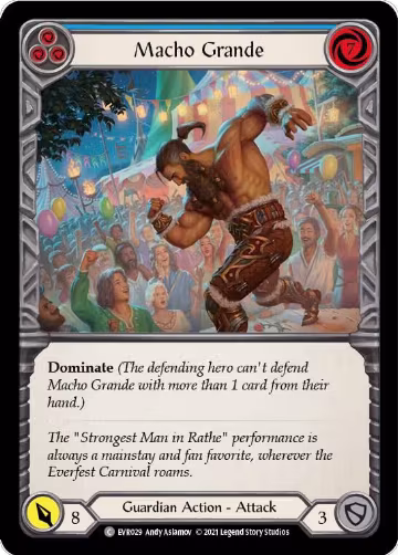 Macho Grande (Blue) (EVR029), Everfest — Flesh & Blood card price