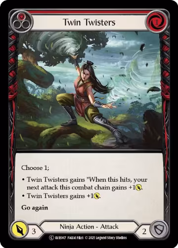Twin Twisters (Red) (EVR047), Everfest — Flesh & Blood card price